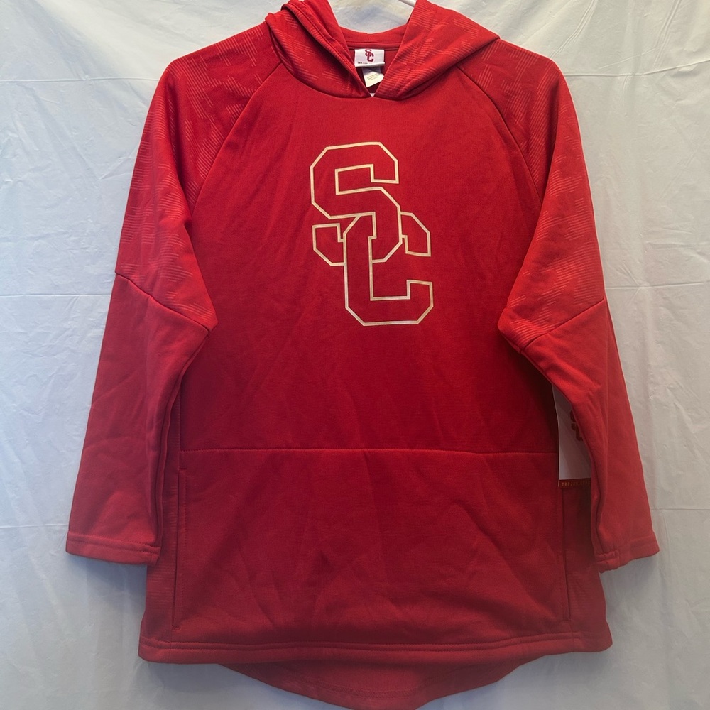 Trojan Apparel Youth Red Long Sleeve Pullover Shirt SzXL/18-20 NWWT